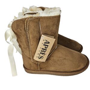 Apres by Lamo Brown Winter Lace Up Boots, Size 3 Youth, New With Tags